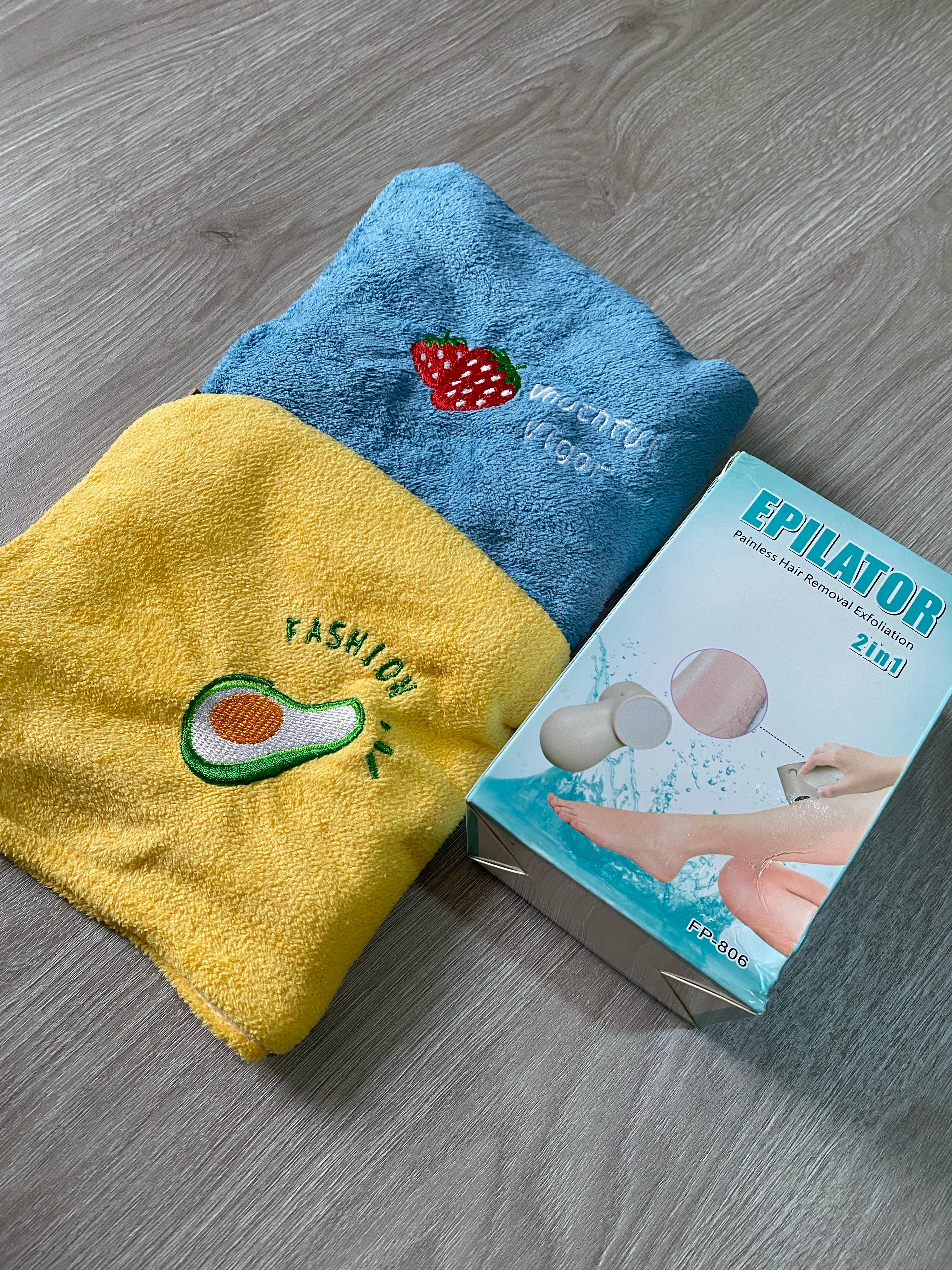 COMBO DEPILADOR ELECT+TOALLA CABELLO X2